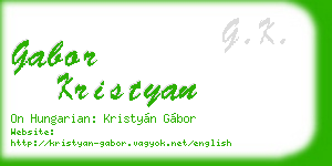 gabor kristyan business card